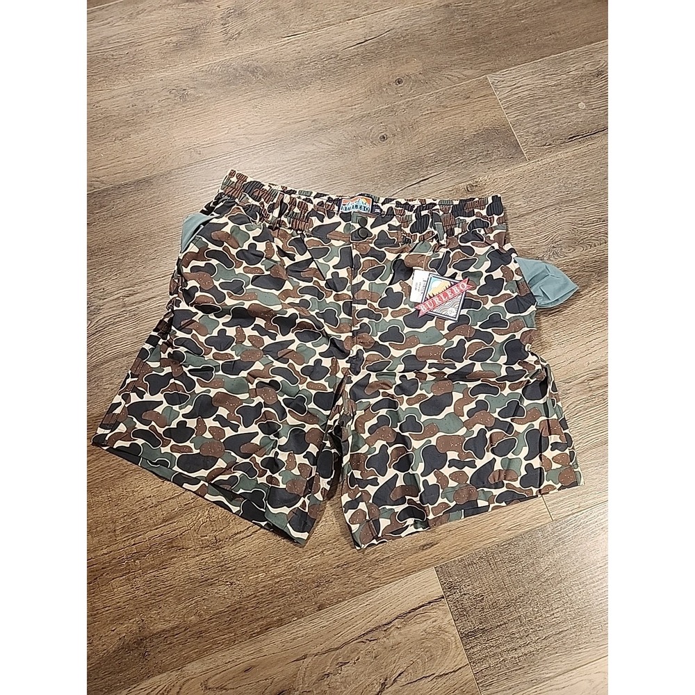 Burlebo Shorts Mens XXL Green Duck Camo Everyday 7" Performance Golf Travel‎